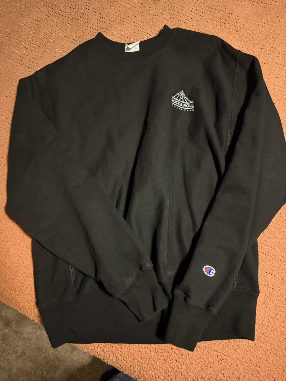 Vintage Champion Reverse Weave Long Live Rock and Roll Crew